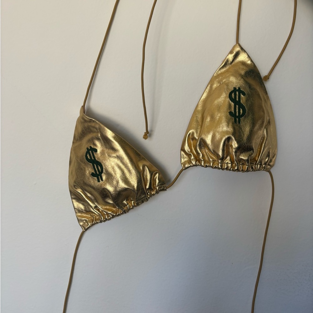 FBC Greed Gold Triangle Bikini Top $💰